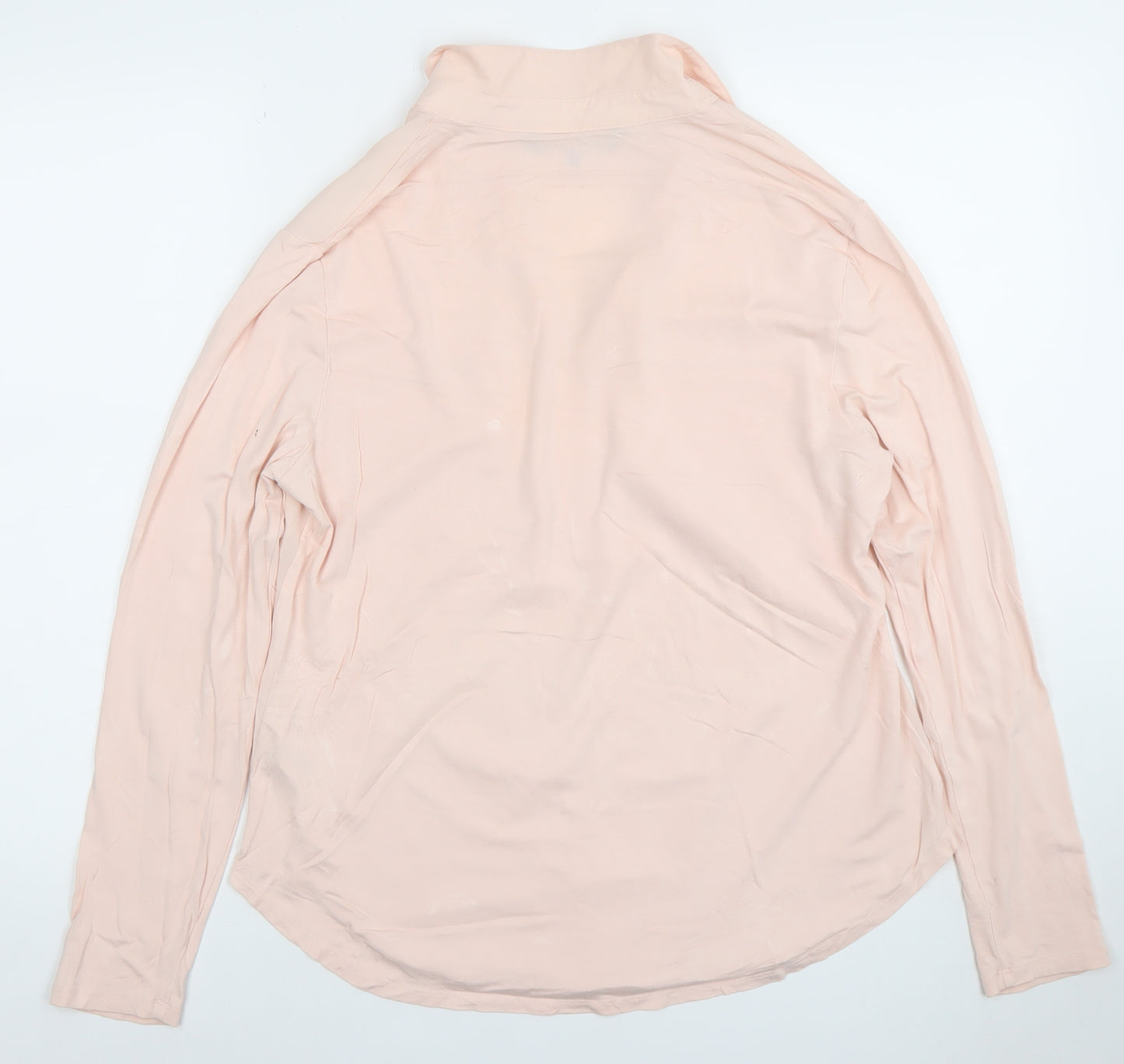 Principles by Ben de Lisi Women Pink Collar Zip Pocket Blouse Size 14