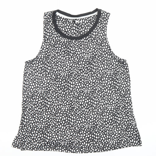DKNY Women’s Black Animal Print Sleeveless Tank Top Size S
