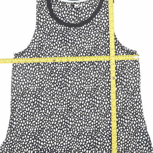 DKNY Women’s Black Animal Print Sleeveless Tank Top Size S