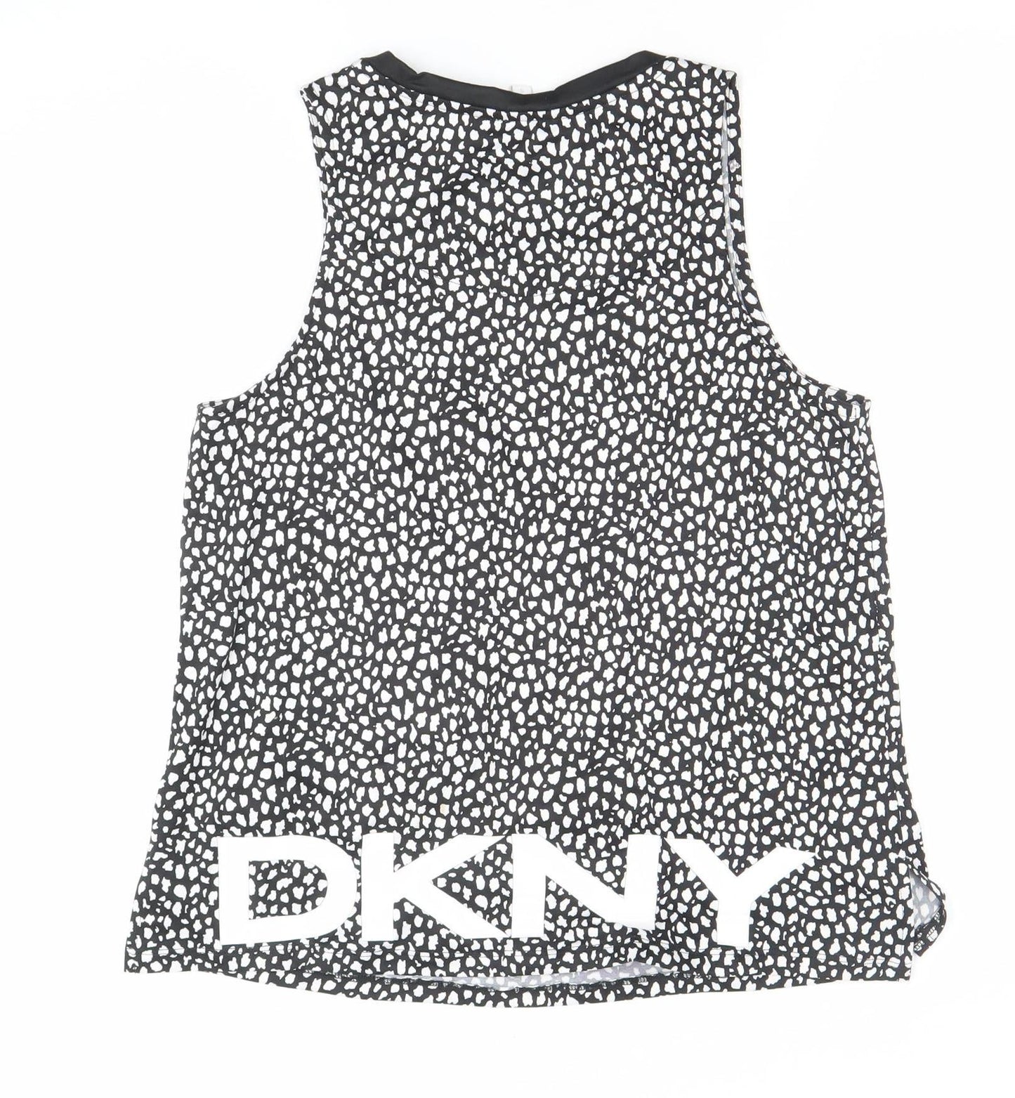 DKNY Women’s Black Animal Print Sleeveless Tank Top Size S