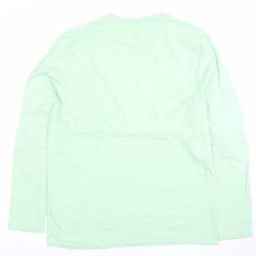 Amazon Essentials Disney Women Green Long Sleeve Cotton T-Shirt M