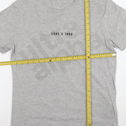 Jack & Jones Men's Grey Small Crew Neck Graphic T-Shirt