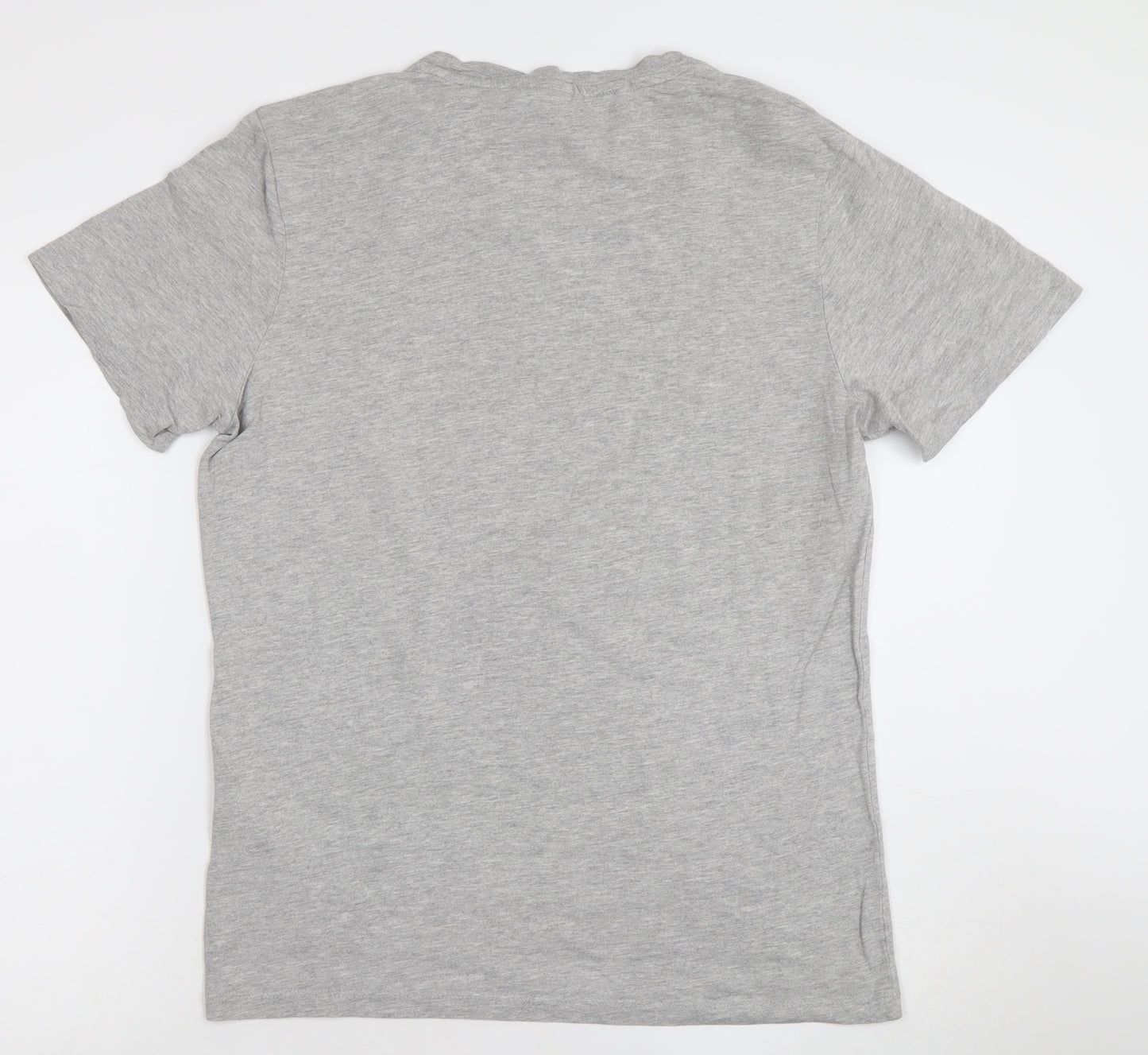 Jack & Jones Men's Grey Small Crew Neck Graphic T-Shirt