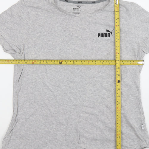 Puma Women’s Grey Short Sleeve Basic Cotton T-Shirt Size XL