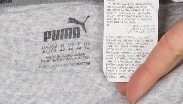 Puma Women’s Grey Short Sleeve Basic Cotton T-Shirt Size XL
