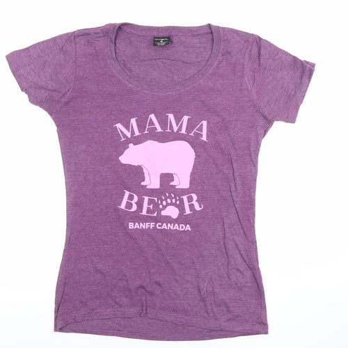 River Wear Women’s Purple Mama Bear Graphic T-Shirt Size S
