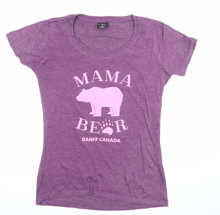 River Wear Women’s Purple Mama Bear Graphic T-Shirt Size S
