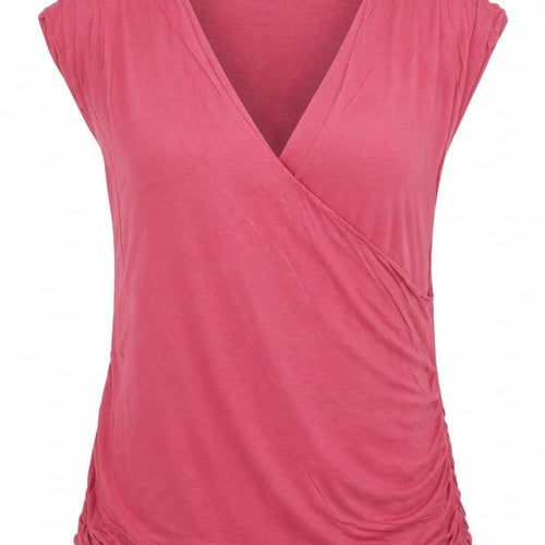 Jigsaw Womens Pink Lyocell Wrap V-Neck T-Shirt XL