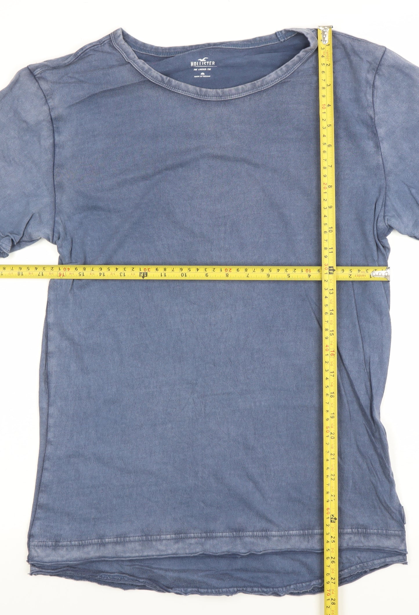 Hollister Men's Blue Small Crew Neck Lightweight T-Shirt