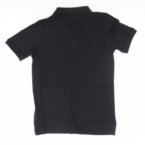 Lyle & Scott Junior Black Cotton Polo Shirt Teen Size 10 Years