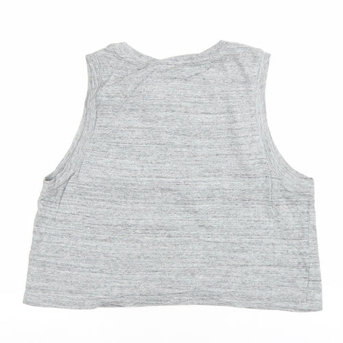 Levi's Womens Grey Cropped Tank Top Medium Casual Retro Style