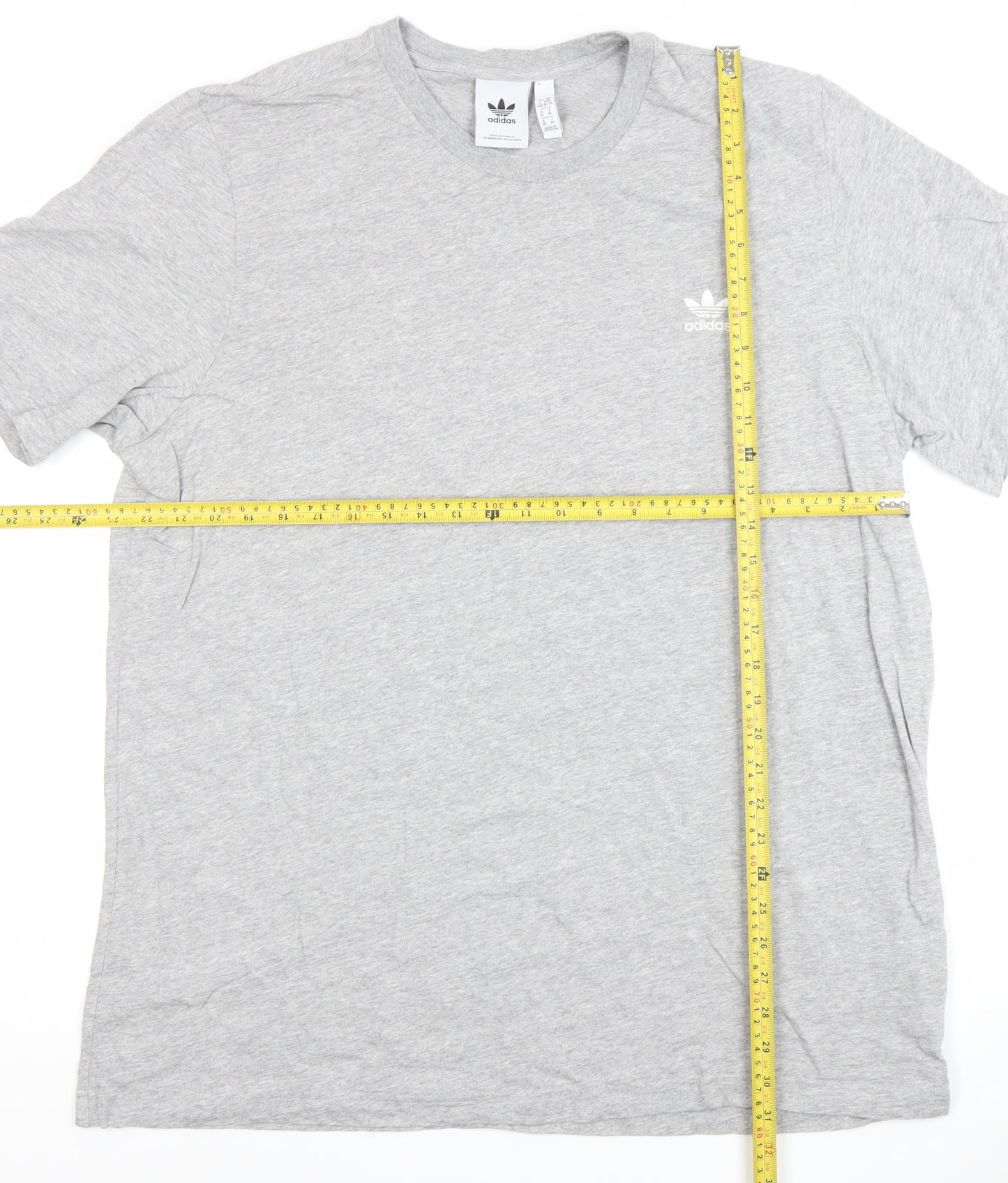 Adidas Men's Grey XL Trefoil Logo Regular Fit Short Sleeve T-Shirt