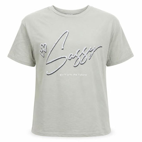 River Island Girls Green Glitter Logo T-Shirt 9-10 Years Regular Fit