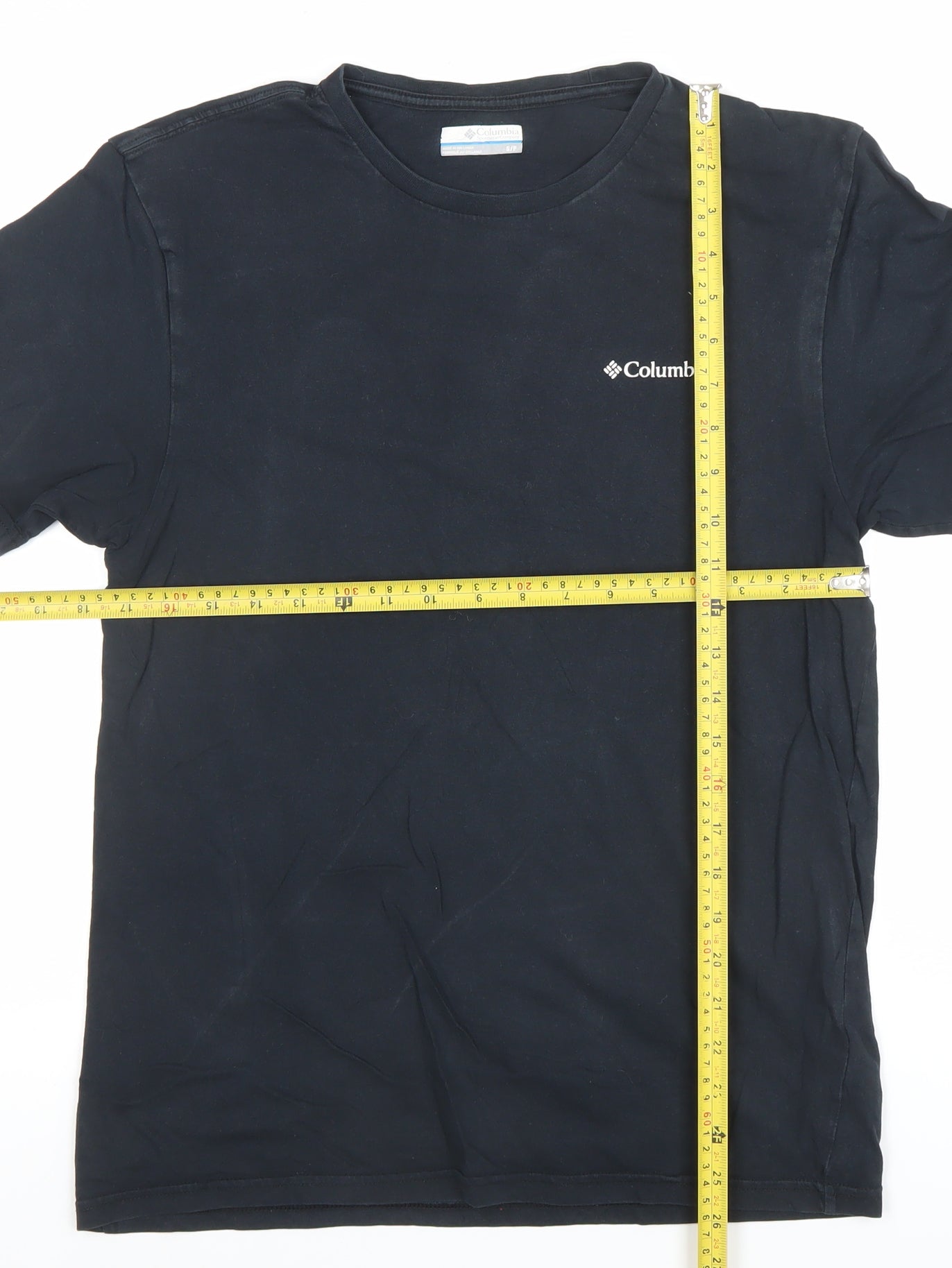 Columbia Mens Black Cotton Short Sleeve Crew Neck T-Shirt Size S