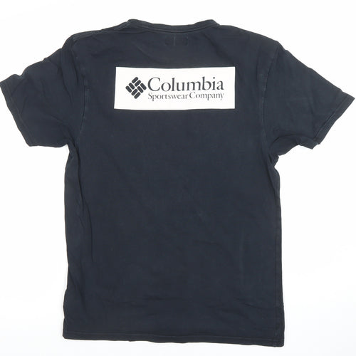 Columbia Mens Black Cotton Short Sleeve Crew Neck T-Shirt Size S