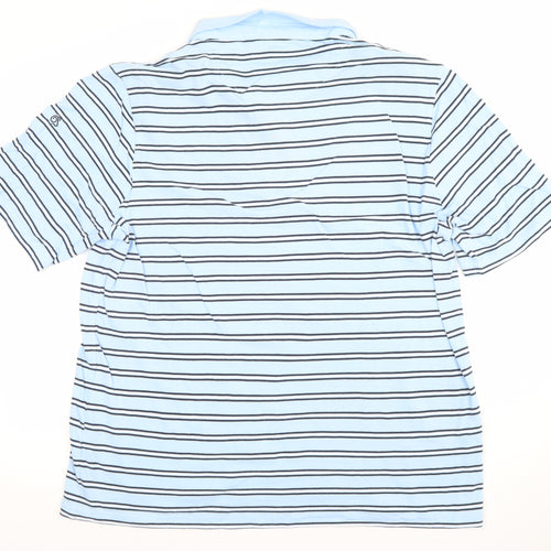 Craghoppers Men’s Blue Striped Polo Shirt XL Lightweight Outdoor Top