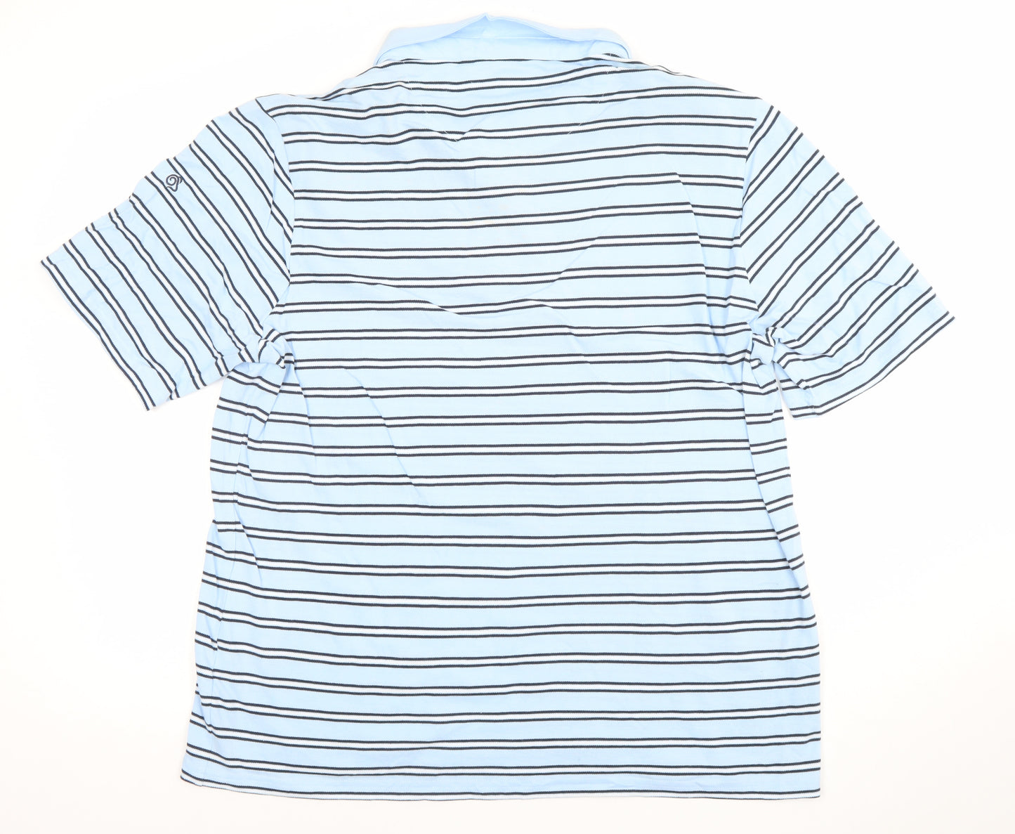 Craghoppers Men’s Blue Striped Polo Shirt XL Lightweight Outdoor Top