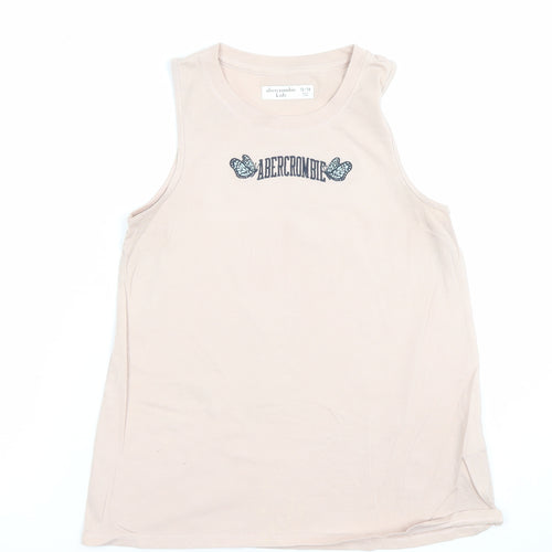 Abercrombie Kids Girls Beige Butterfly Logo Tank Top 13-14 Years