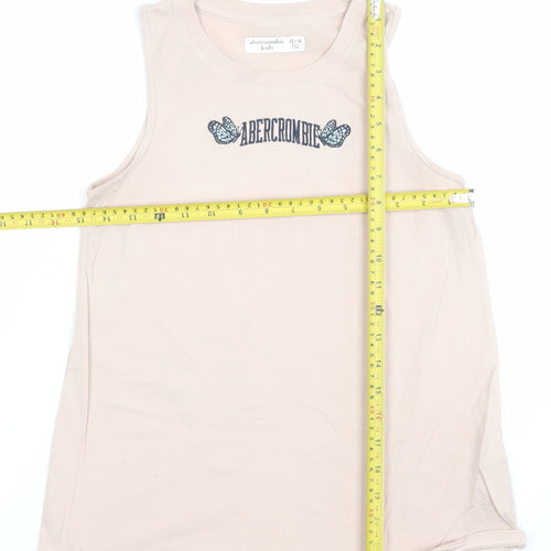 Abercrombie Kids Girls Beige Butterfly Logo Tank Top 13-14 Years