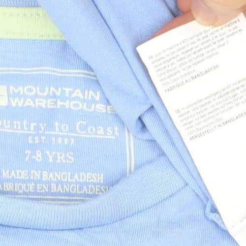 Mountain Warehouse Girls Blue Sequin Fish T-Shirt 7-8 Years Cotton