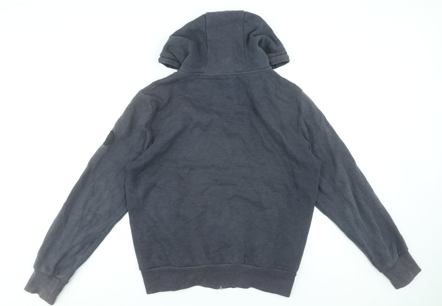 Firetrap Men's Blue Full Zip Hoodie Size M Cotton Blend