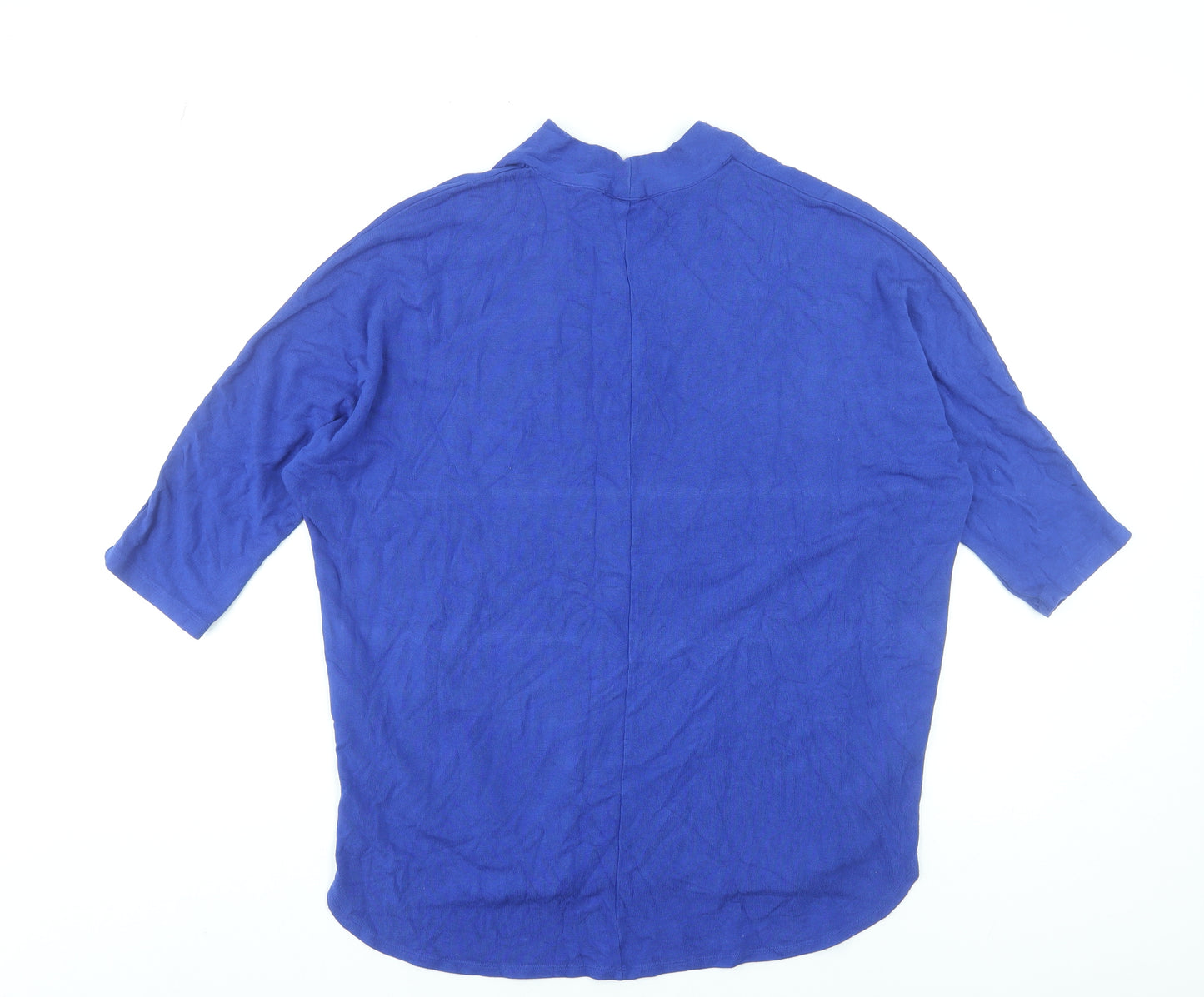 Phase Eight Women Blue Relaxed V-Neck 3/4 Sleeve Tunic Jumper Size 14