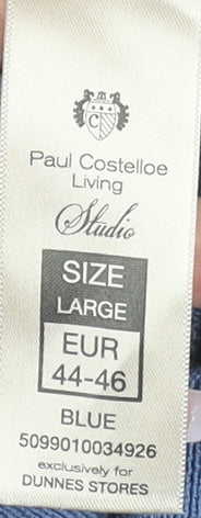Paul Costelloe Living Studio Women's Blue Striped Pullover Jumper Size L