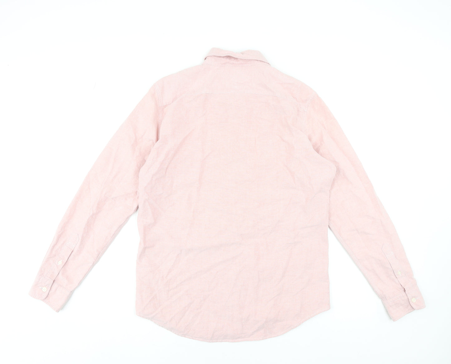 American Eagle Men’s Pink Slim Fit Button-Down Cotton Shirt Size M
