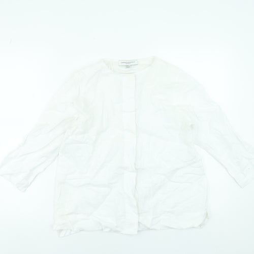 Carolyn Donnelly The Edit White Linen Tunic Blouse Women’s S