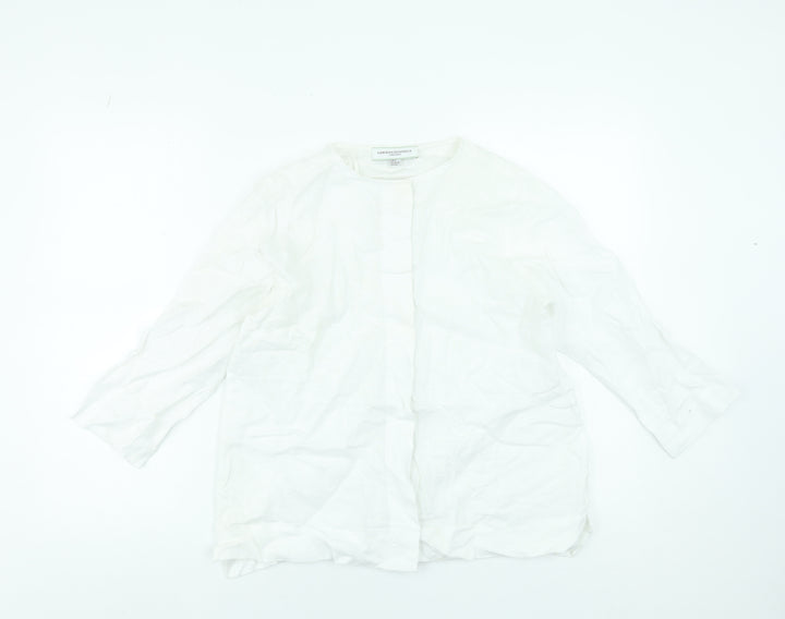 Carolyn Donnelly The Edit White Linen Tunic Blouse Women’s S