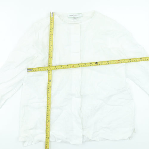Carolyn Donnelly The Edit White Linen Tunic Blouse Women’s S