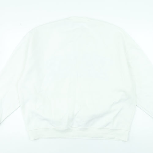 Yale University White Women's Medium Pullover Sweatshirt Cotton Blend