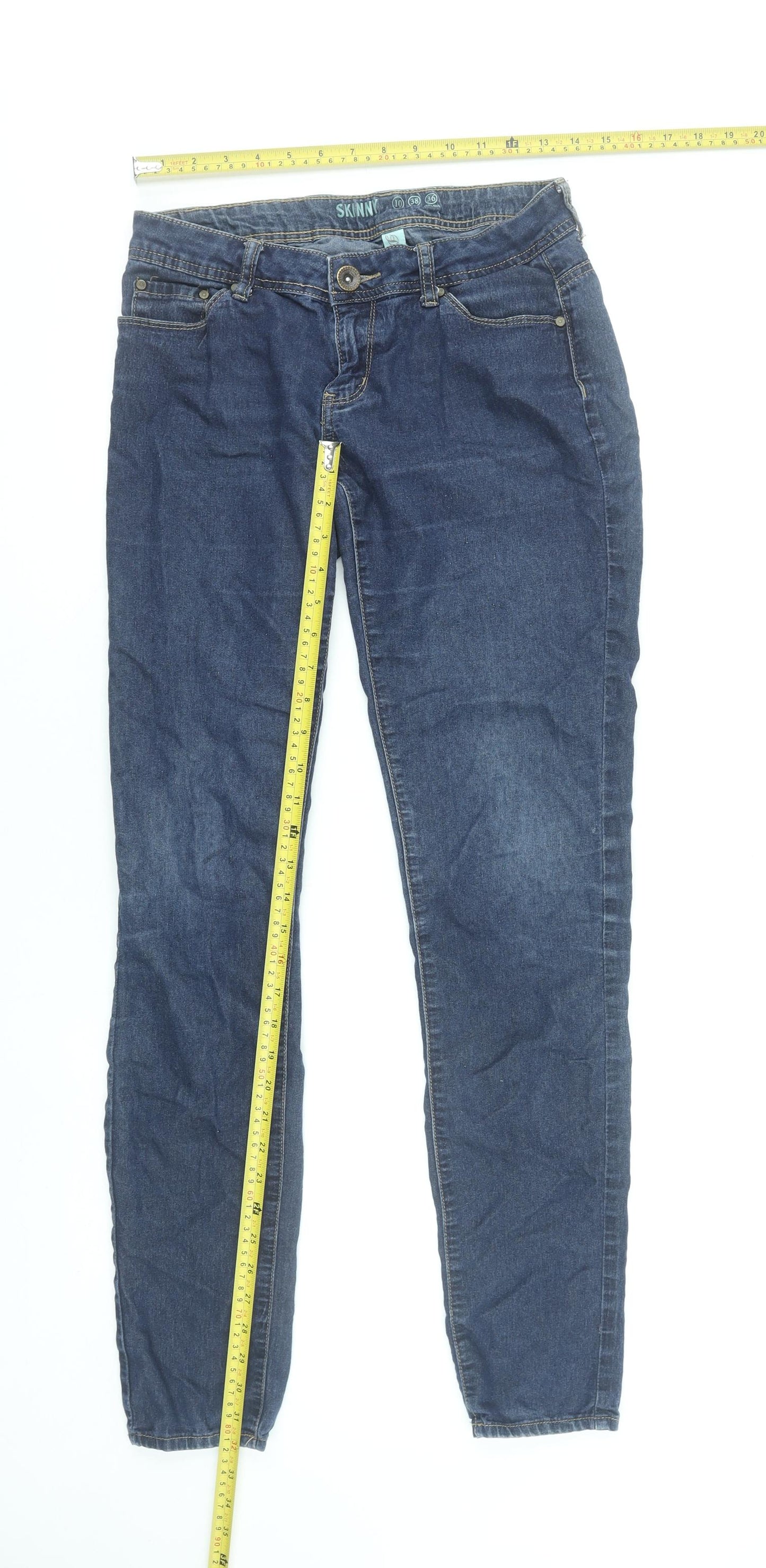 Denim Co Women Blue Size 10 Skinny Mid Rise Stretch Jeans