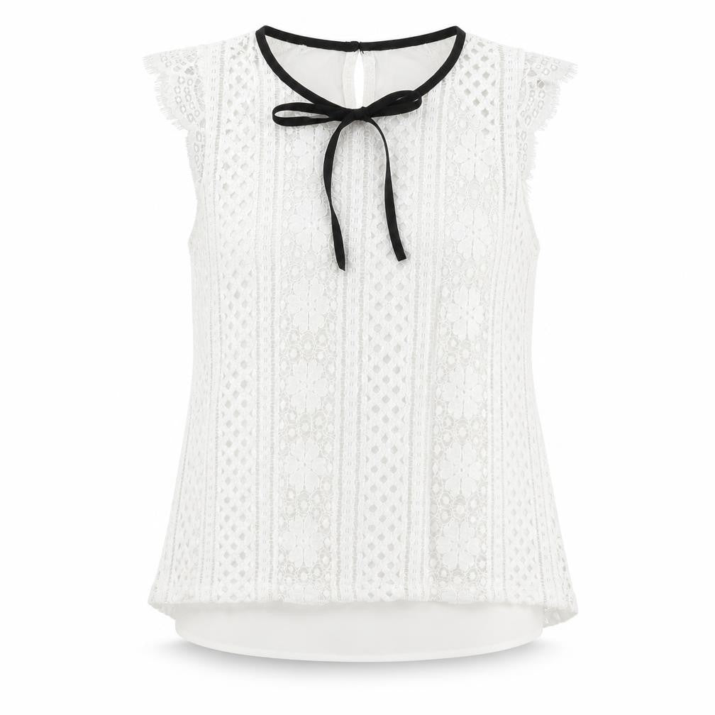 Dorothy Perkins Women's Ivory Lace Sleeveless Blouse Size 14