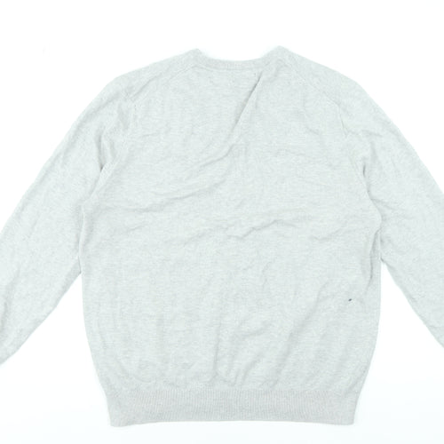 Polo Ralph Lauren Men's Grey XL Cotton Cashmere Crew Neck Jumper