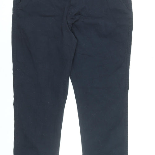 Fluid Men's Blue Chino Trousers Size 38 Waist 32 Leg Cotton Stretch