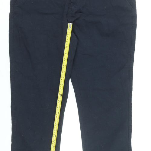 Fluid Men's Blue Chino Trousers Size 38 Waist 32 Leg Cotton Stretch