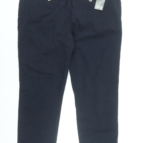 Fluid Men's Blue Chino Trousers Size 38 Waist 32 Leg Cotton Stretch