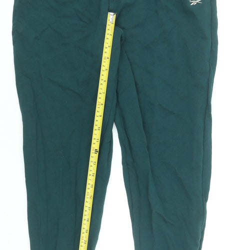 Reebok Men’s Green Jogger Sweatpants S Regular Fit Elastic Waist