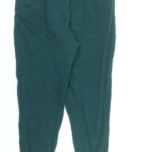 Reebok Men’s Green Jogger Sweatpants S Regular Fit Elastic Waist
