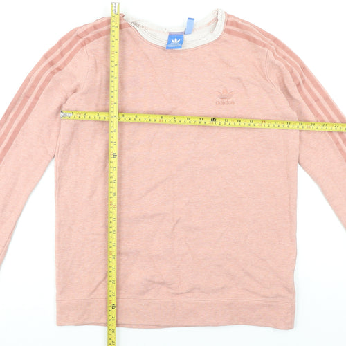 Adidas Women’s Pink Crew Neck Long Sleeve Pullover Sweatshirt Size 8 UK