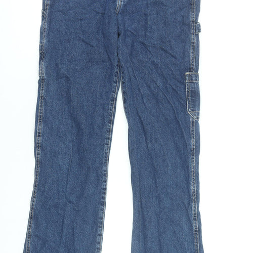 Zara Women Blue Straight Leg Denim Jeans Size 8