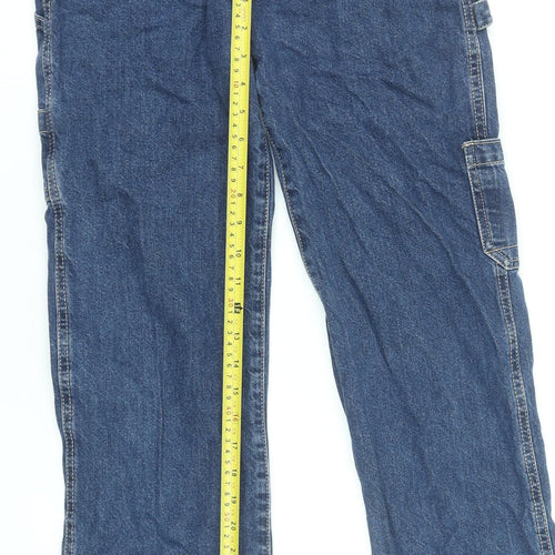 Zara Women Blue Straight Leg Denim Jeans Size 8