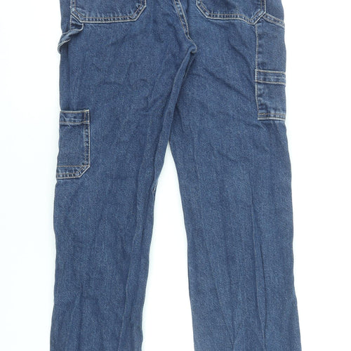 Zara Women Blue Straight Leg Denim Jeans Size 8