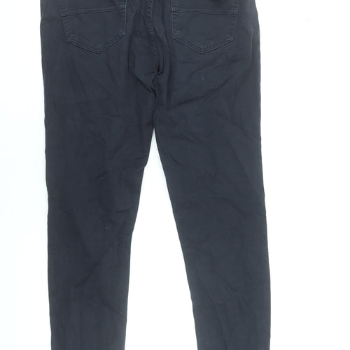Zara Men Black Slim Fit Chino Trousers Size 34 Cotton Blend