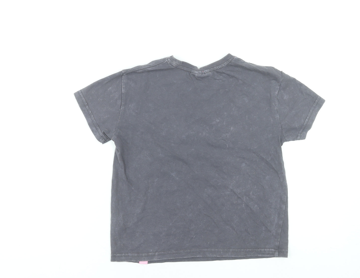 Barbie Girls Grey Logo Graphic Short Sleeve Cotton T-Shirt 7-8 Years