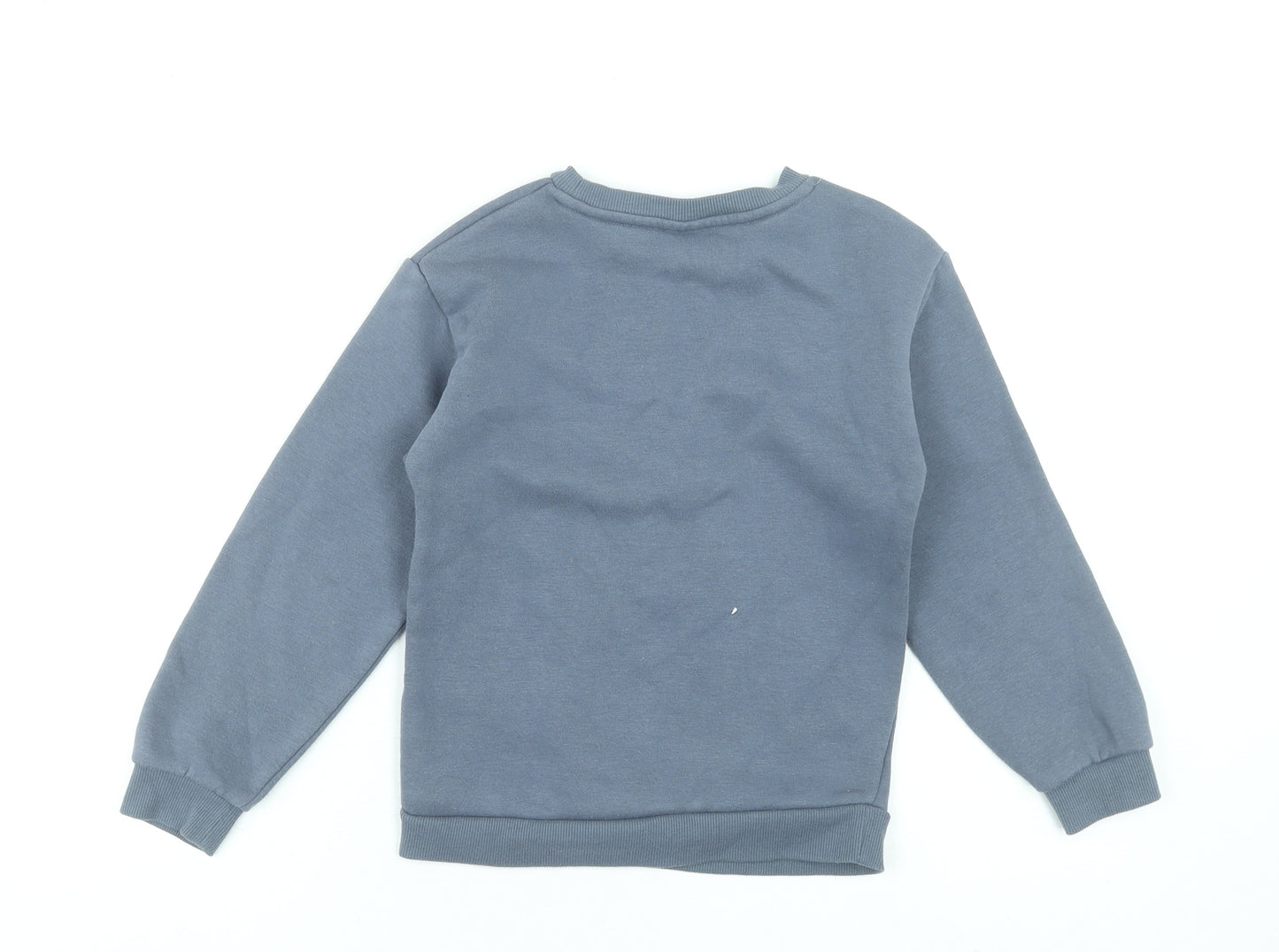 Disney Girls Grey Stitch Sweatshirt 7-8 Years Pullover Fleece Jumper