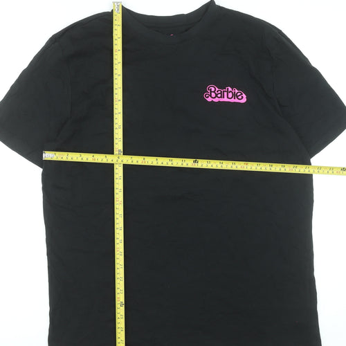 Barbie The Movie Women's Black Cotton T-Shirt Size L