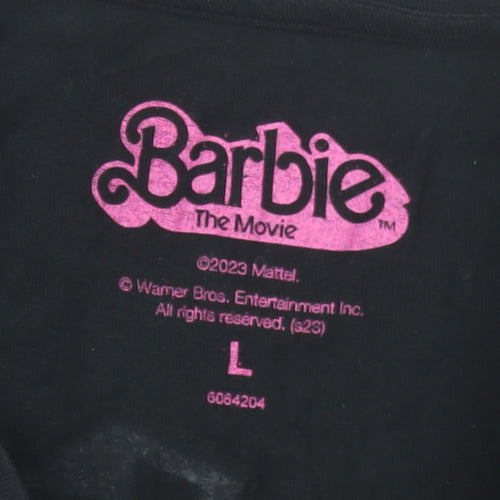 Barbie The Movie Women's Black Cotton T-Shirt Size L