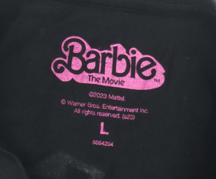 Barbie The Movie Women's Black Cotton T-Shirt Size L